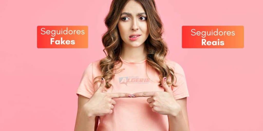 Mulher com dúvida se compra seguidores fakes ou seguidores reais
